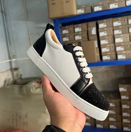 thumbnail for CL Red Sole Shoes New Classic Stiked Shoes Men's Light Luxury Sports Casual Small Whiteboard Shoes Versatile Trendy Shoes CL Redsole Shoes Low-top Shoes Rhinestone Spiked Shoes Fashion Casual Sneakers Small White Shoes Couple Shoes Men's Shoes Women's Men's Women's Men's Shoes Women's Fashionable Casual Versatile Sneakers