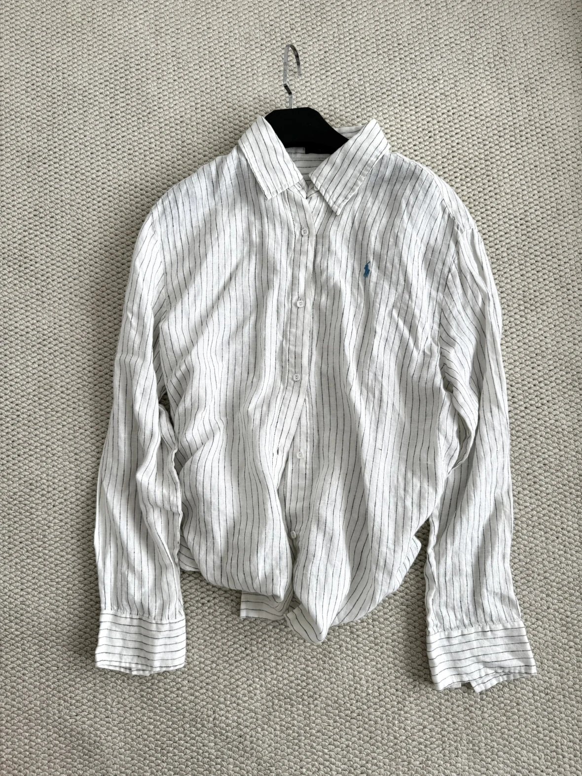 New Seventy Oss RL Style Striped Linen Shirt / Old Money Casual / 30% Linen 70% Cotton / Custom Woven and Dyed