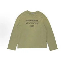 thumbnail for (In stock) Ture Autonomous 1996 Matcha Green Stained Long Sleeves Casual Comparison