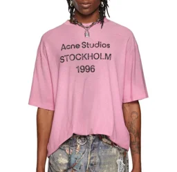 thumbnail for (Stock) Ture marshmallow powder, cotton and linen, stained short sleeves