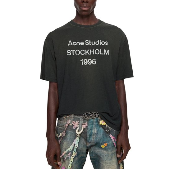 (In stock) Ture Black Cotton and Hemp Stained Short Sleeve