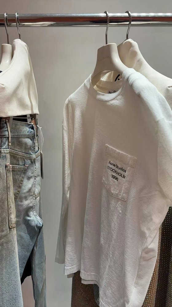 (In stock) Ture independent/new pocket slogan printed long sleeved/SF delivery