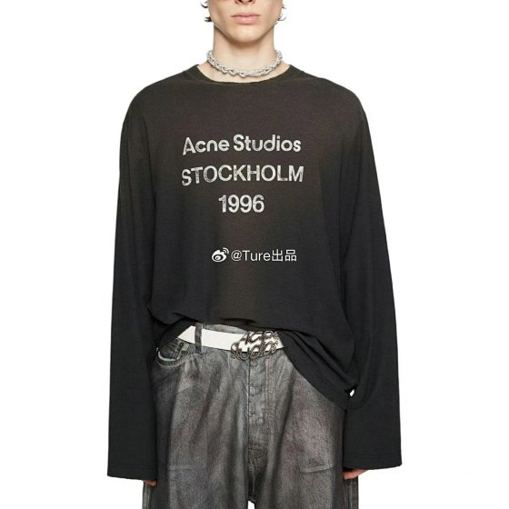 (In stock) Ture self owned 1996 dirty dyed black hemp cotton long sleeved shirt