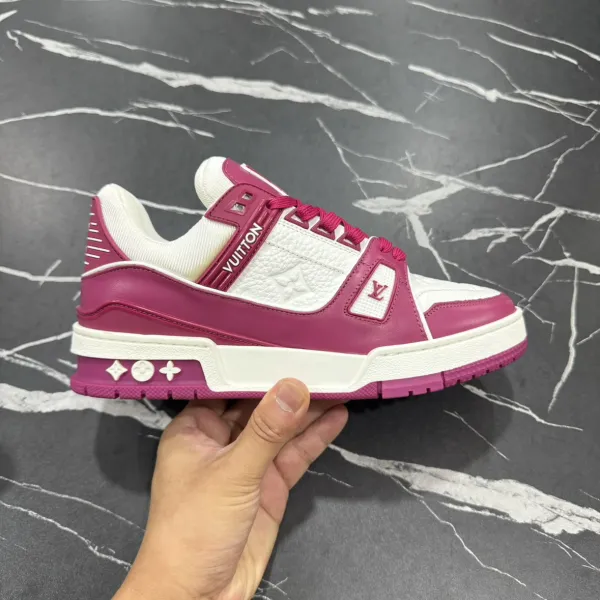 Louis Vuitton Trainer Low Sky Blue and White Sneakers - 16