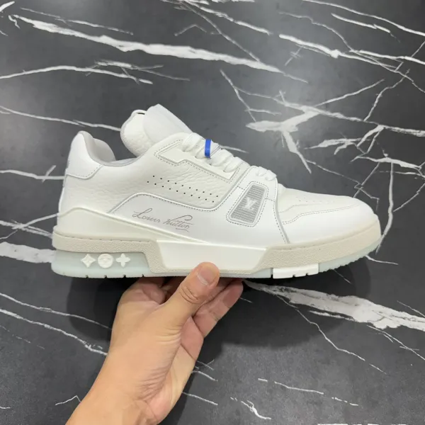 Louis Vuitton Trainer Low Sky Blue and White Sneakers - 21