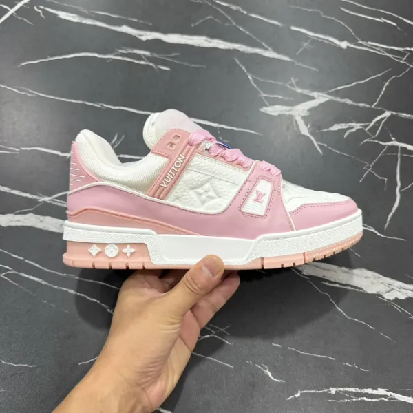 Louis Vuitton Trainer Low Sky Blue and White Sneakers - 26