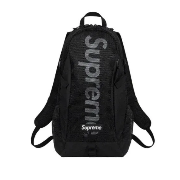 Supreme Mesh Logo Backpack Black - 1