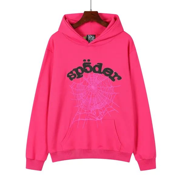 SP5B Spider Web Pink Hoodie - 1