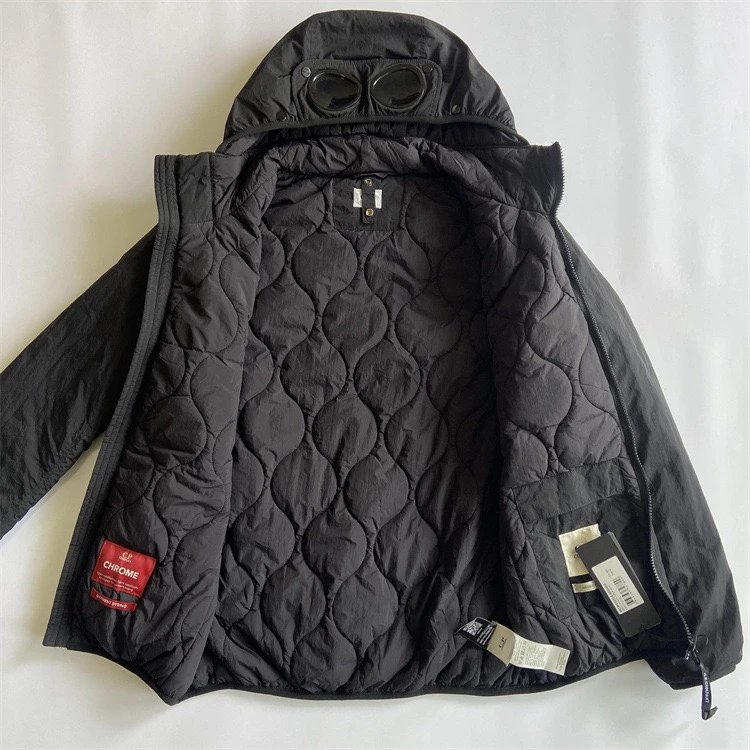 C.P. Company Goggle Hooded Jacket Gray Outerwear - 14