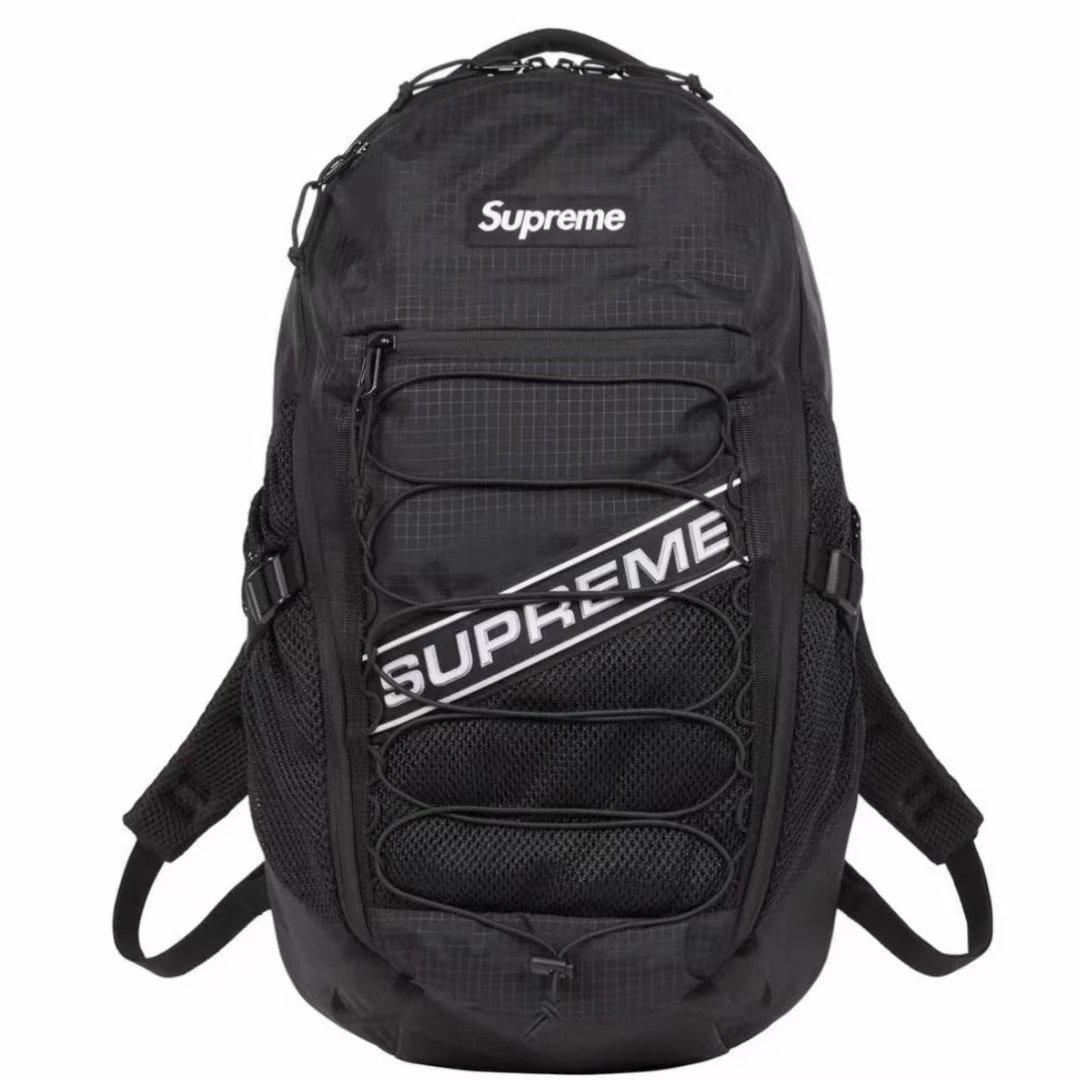 Supreme Grid Logo Backpack Black - 1