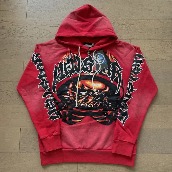 Hustler x Monster Energy Red Graphic Hoodie - 1