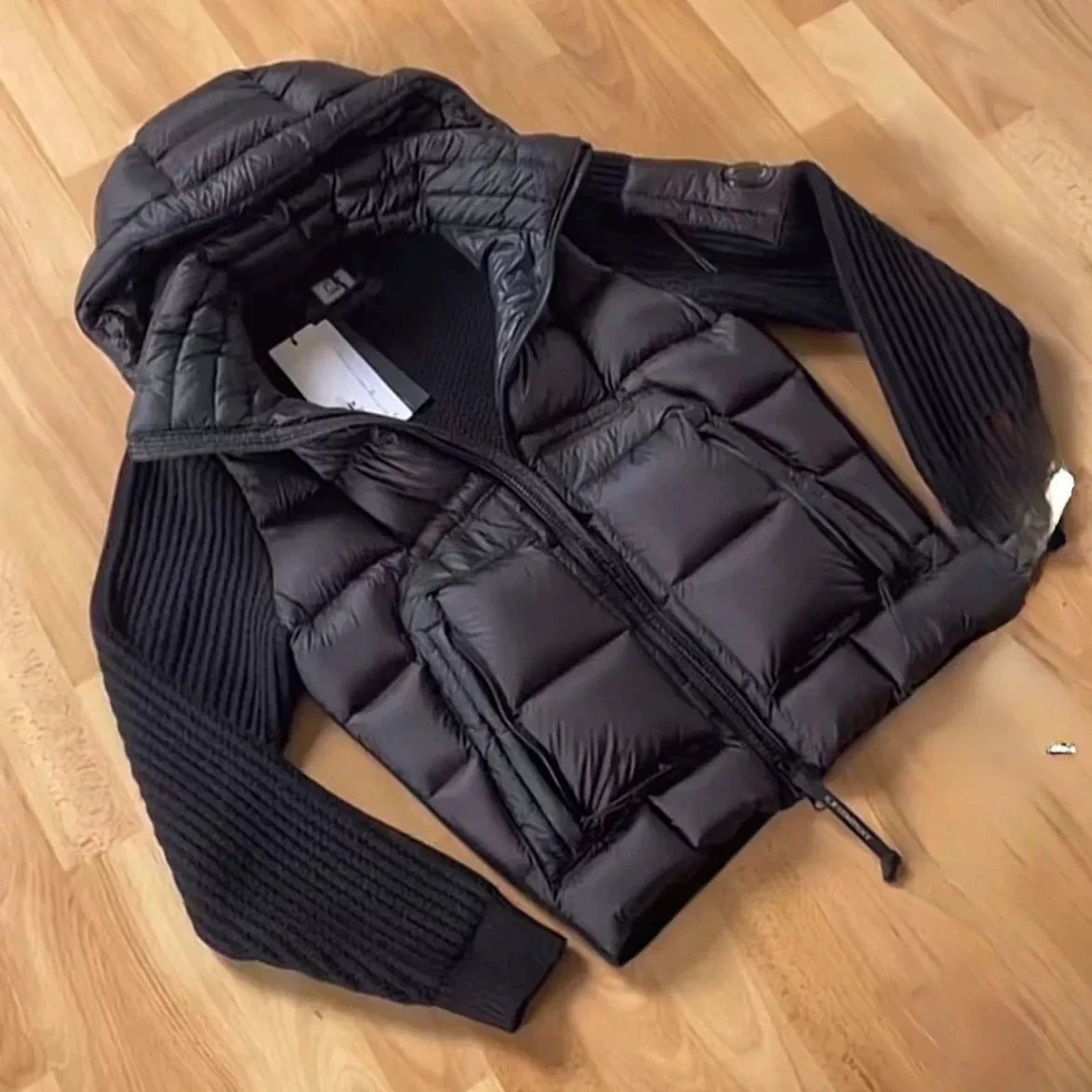 Moncler Black Puffer Jacket with Hood