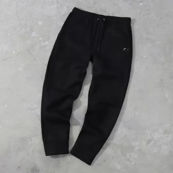 Celine Black Logo-Embroidered Sweatpants - 1