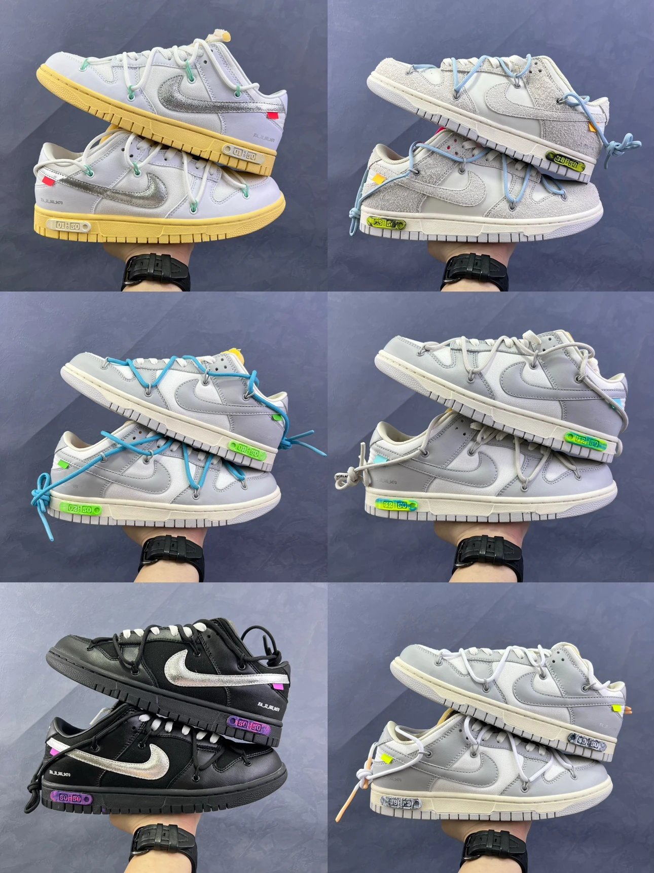 PK Batch Collection! OW x Dunk 50-Color Series!