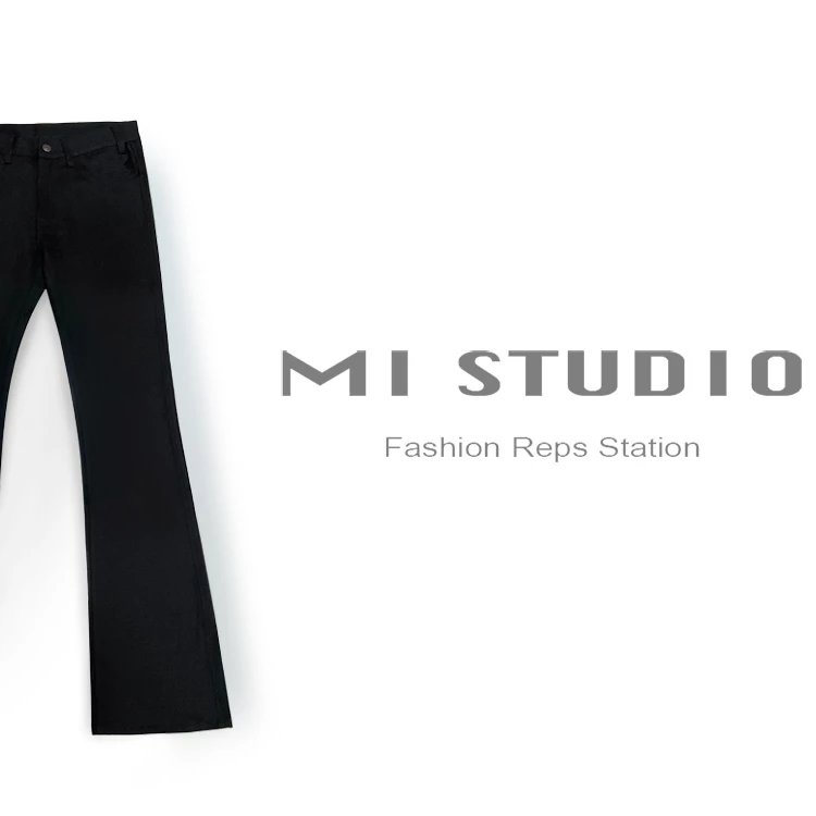 CEL style black flared jeans