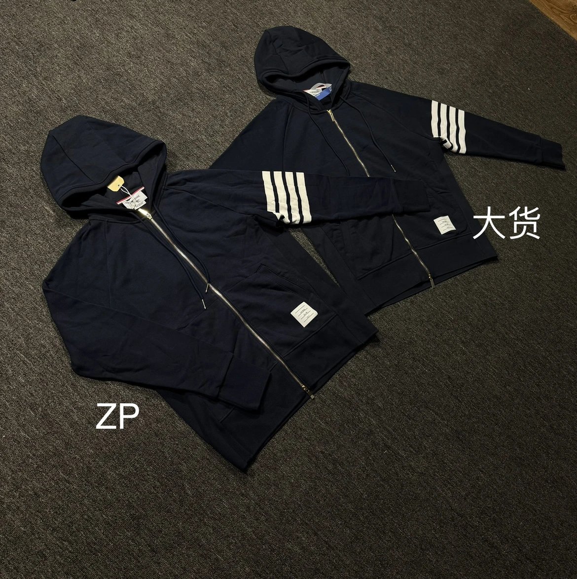 四道杠拉链衫 藏蓝色