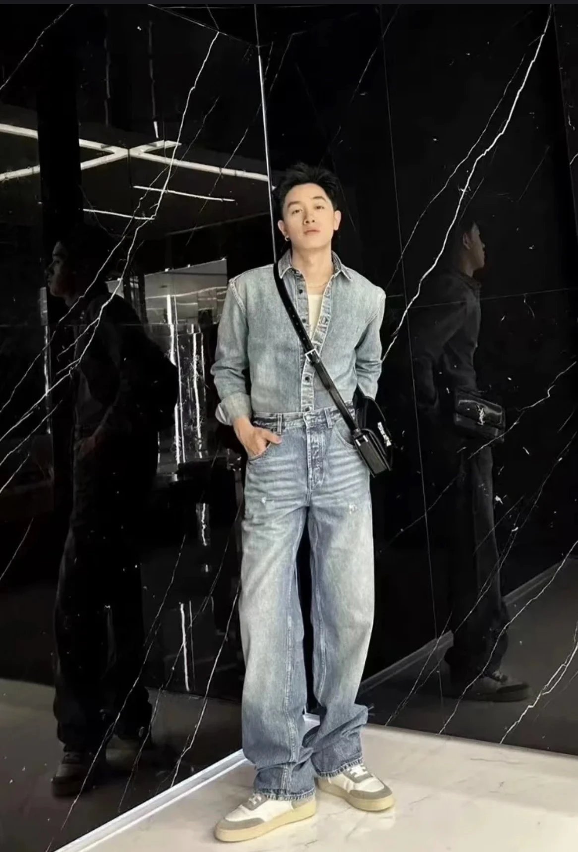 YSL Denim Embroidered Shirt Jacket photo 3
