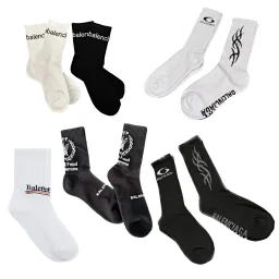 thumbnail for [Four pairs of free shipping]ba24ss new medium length terry socks www URL Black and white waves New York Blue Surf Dragon pattern original development YB total 8K! The sky-high cost of development terry bottom is different from ordinary knitting