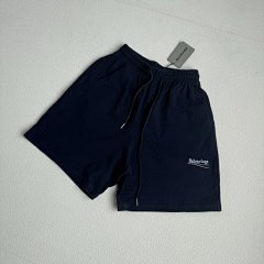 【 GM Processing 】 Ba Home Washed Used Wave Logo Embroidered Casual Shorts 380g Woolen Circle Three Mark Full