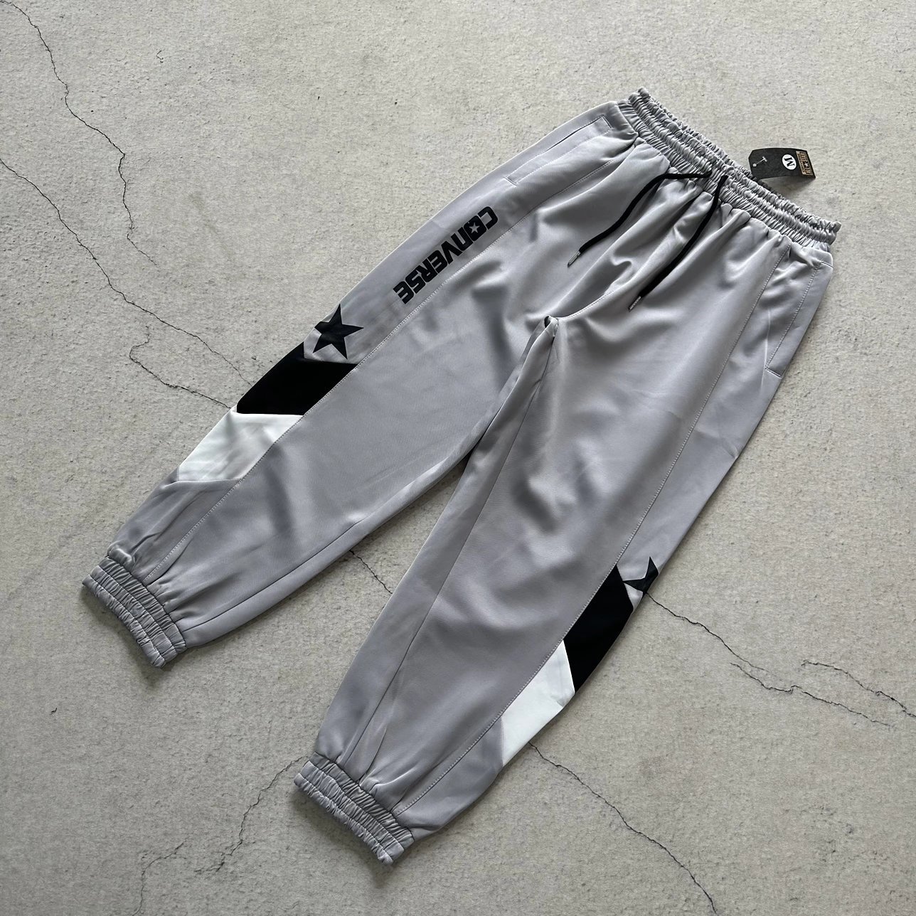 GM3m] Converse Converse Casual Logo Printed Woven Elastic Drawstring Drawstring Drawstring Harlem Casual Sweatpants Three labels full Restore to original price in Oct.