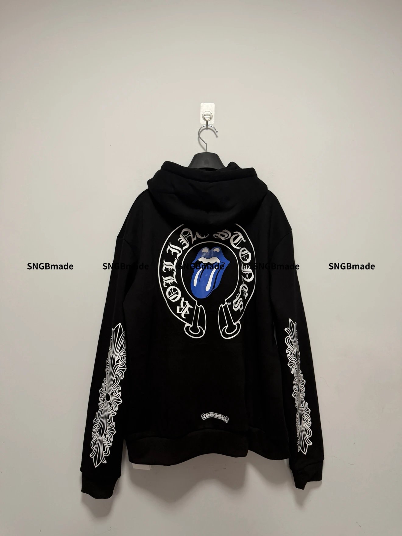 (现货) Chrome Hearts 克罗心 蓝舌头滚石藤蔓薄绒拉链外套 男女同款