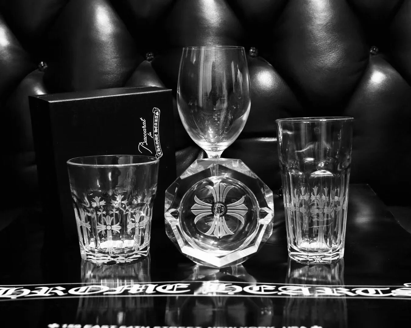 Chrome Hearts XBaccarat Baccarat Cooperation Crystal Cup Counter