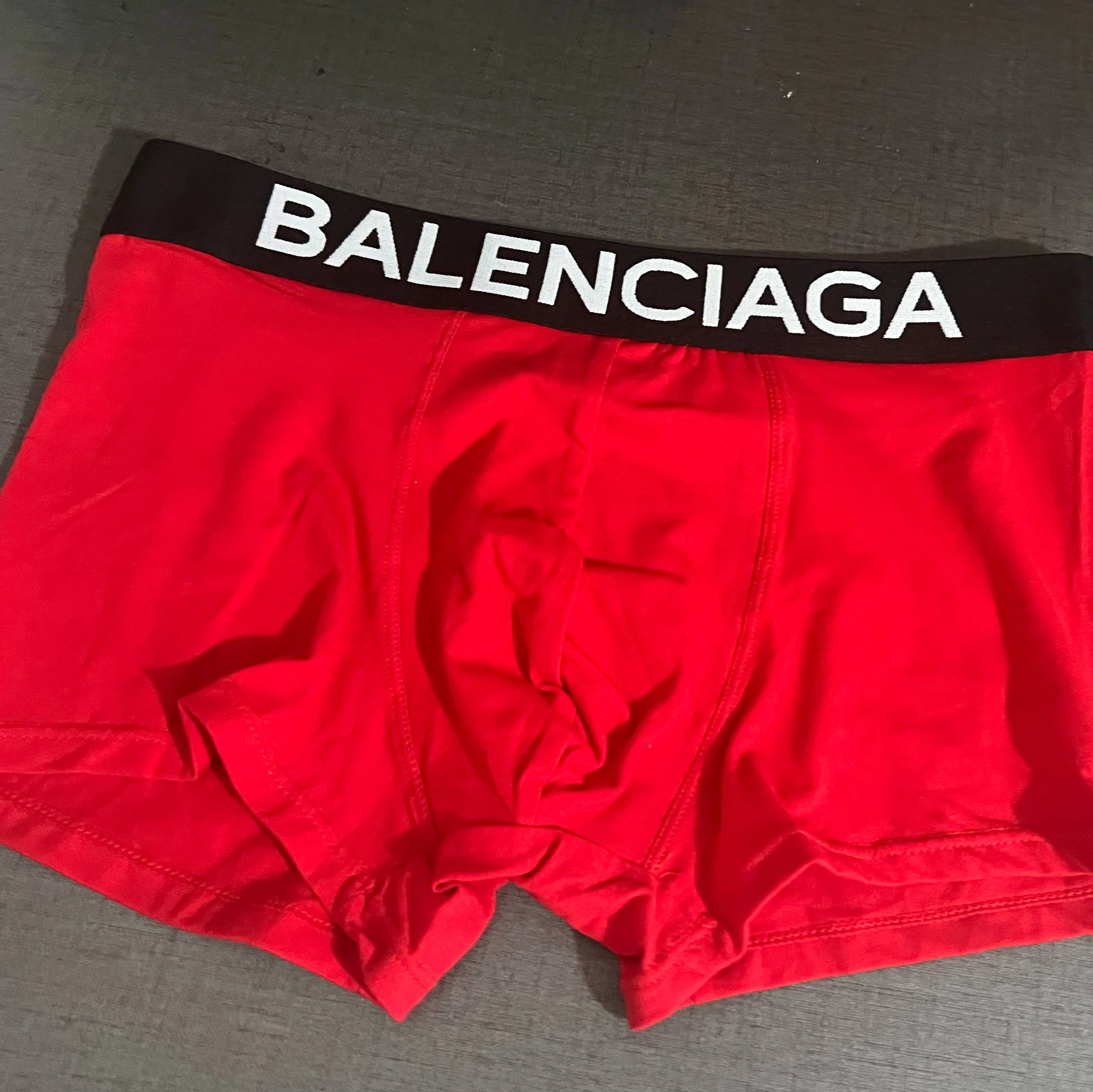 Balenciaga Underwear Cotton Boxer Red