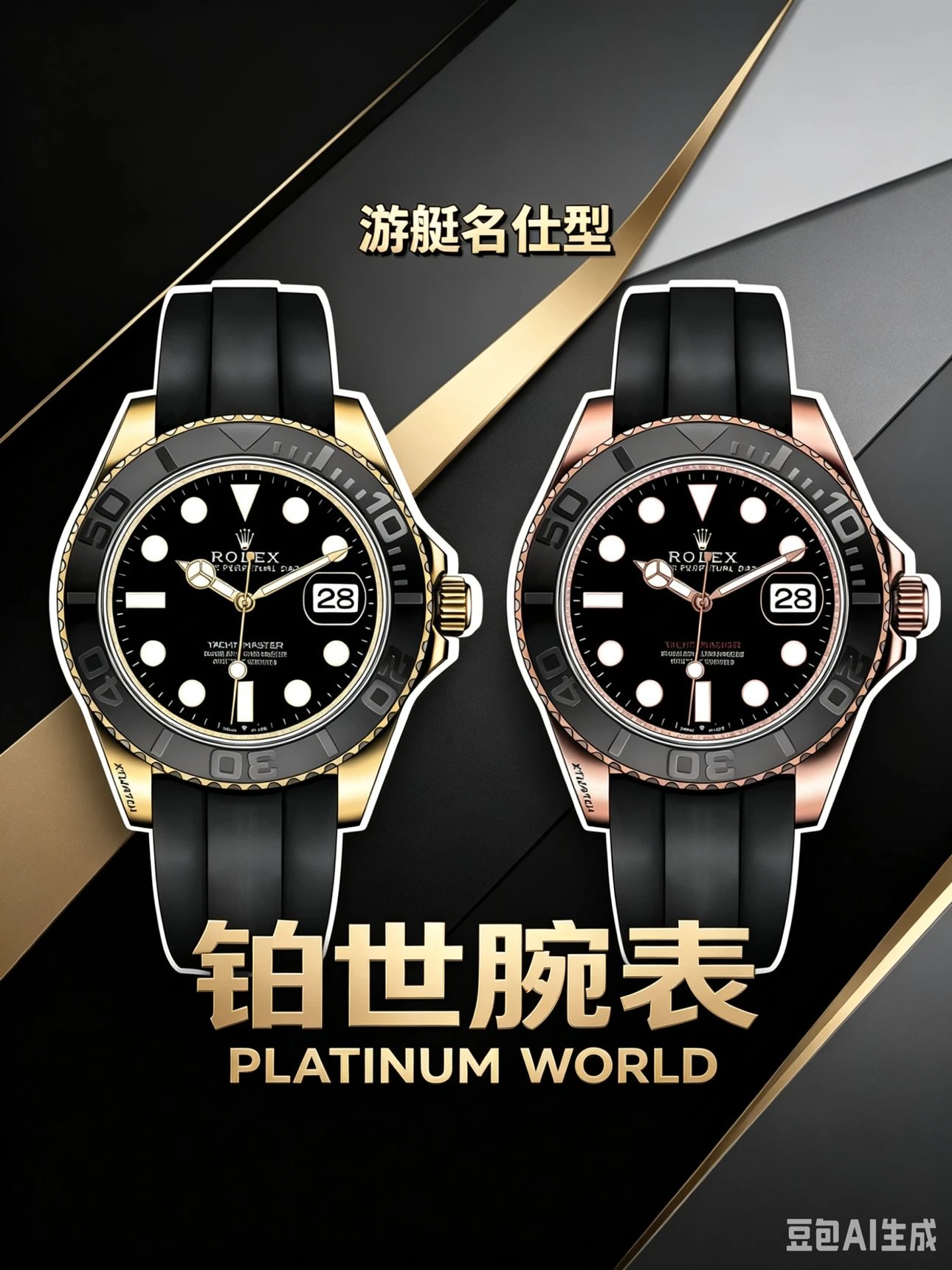 New Rolex Yacht-Master Series Single Date Mechanical Watch Steel Band Rubber Strap 40mm Men's Watch Luminous Watch Men's Wristwatch Yacht-Master Series