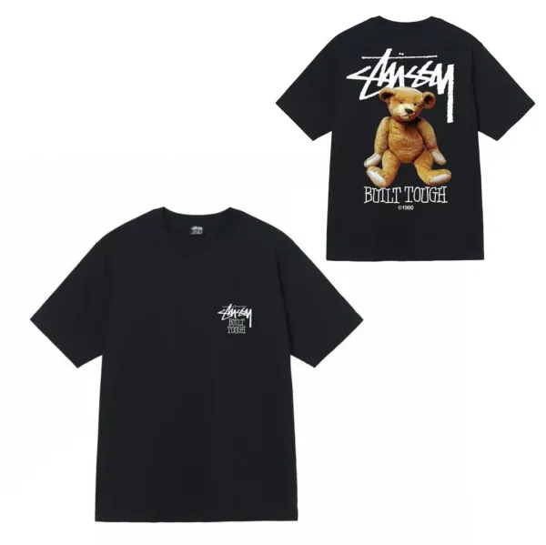 Stüssy Built Tough Bear Black T-Shirt - 1