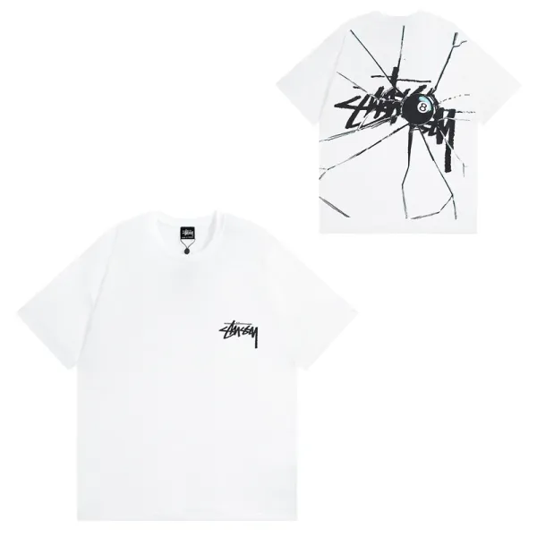 Stussy Shattered 8-Ball White T-Shirt - 1