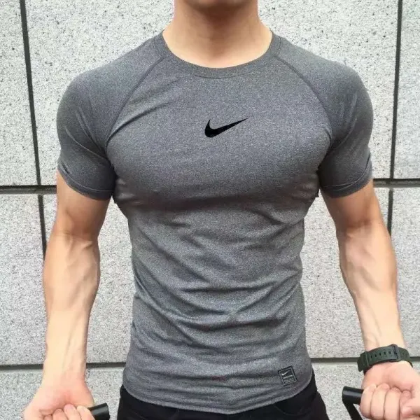 Nike Dri-FIT Training Tee Gray T-Shirt - 1