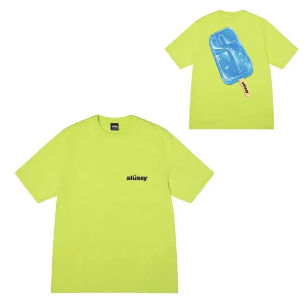 Stüssy Popsicle Graphic T-Shirt Lime Green T-Shirt - 1
