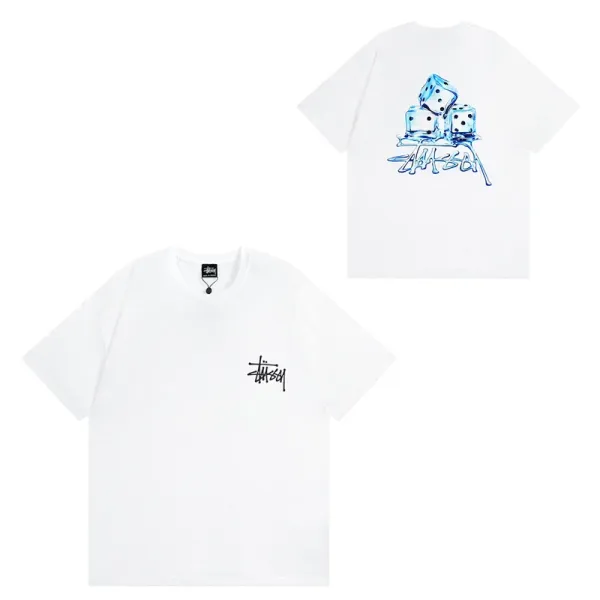Stüssy Dice Print Graphic T-Shirt White - 1