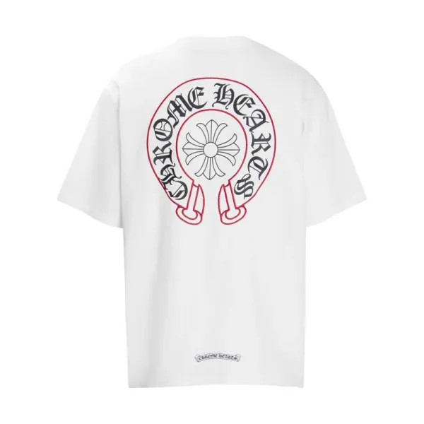Chrome Hearts Horseshoe Logo White T-Shirt - 1