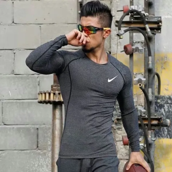 Nike Pro Base Layer Long Sleeve Gray Top - 1