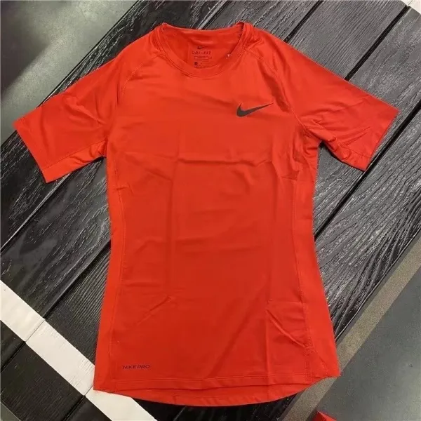 Nike Pro Dri-FIT Orange Performance T-Shirt - 1
