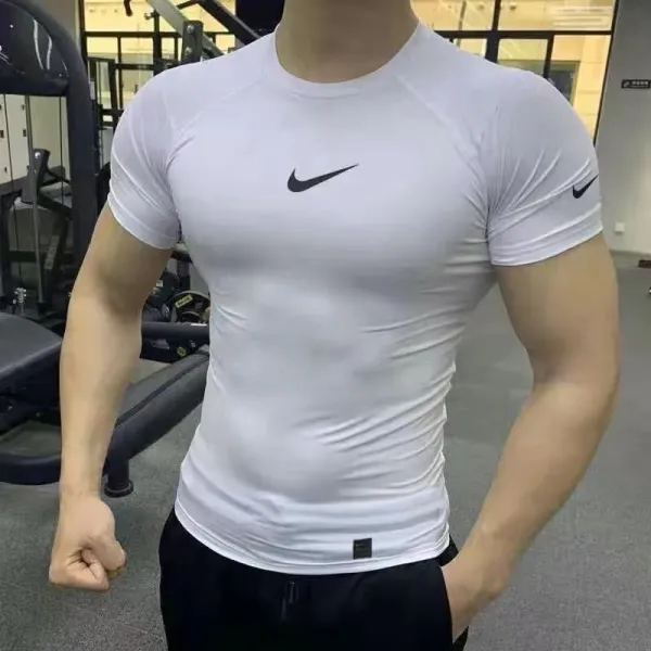 Nike Pro Compression T-Shirt White Base-Layer - 1