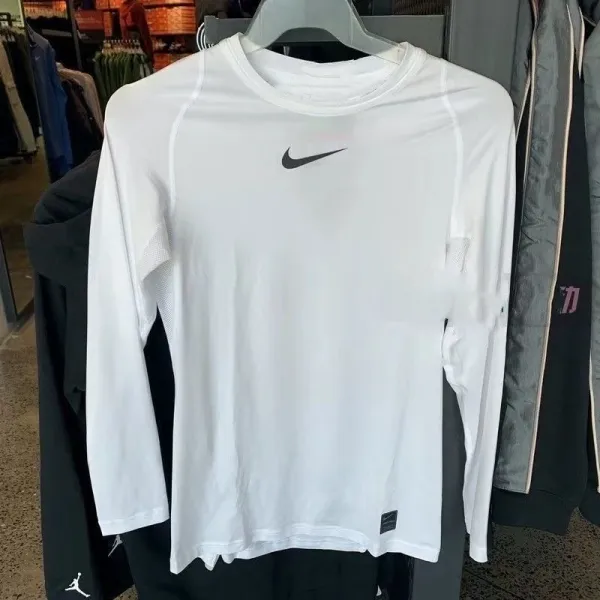 Nike Pro Long Sleeve Base Layer White - 1