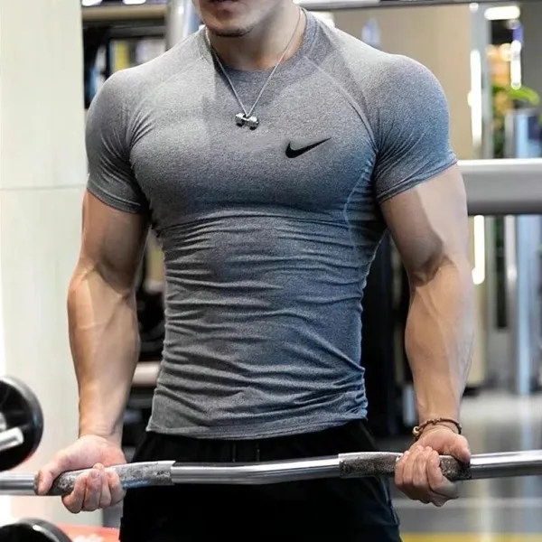 Nike Pro Compression T-Shirt Gray Activewear - 1