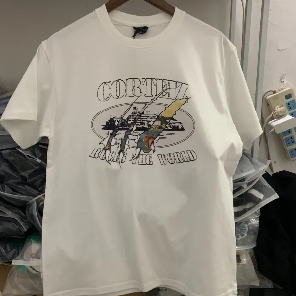 Cortez Rules The World Graphic Print White T-Shirt - 1