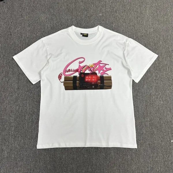 Corteiz Bomb Timer Graphic T-Shirt White - 1