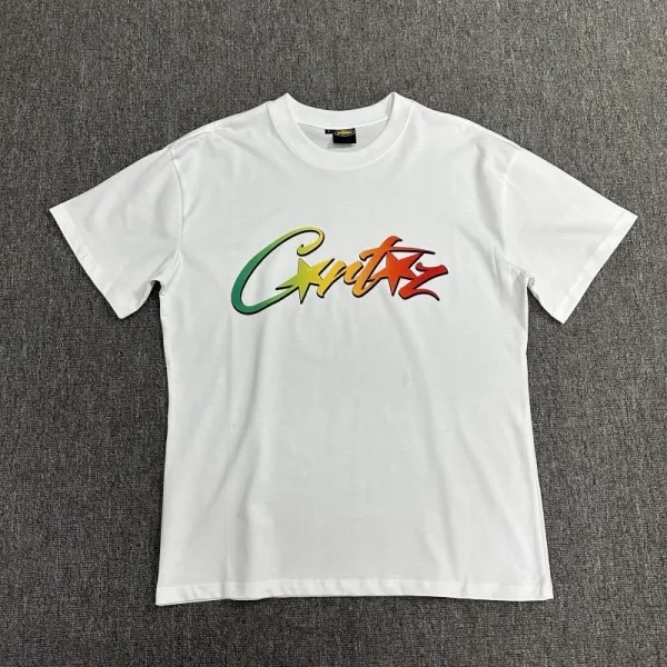 Curtz Gradient Logo White T-Shirt - 1