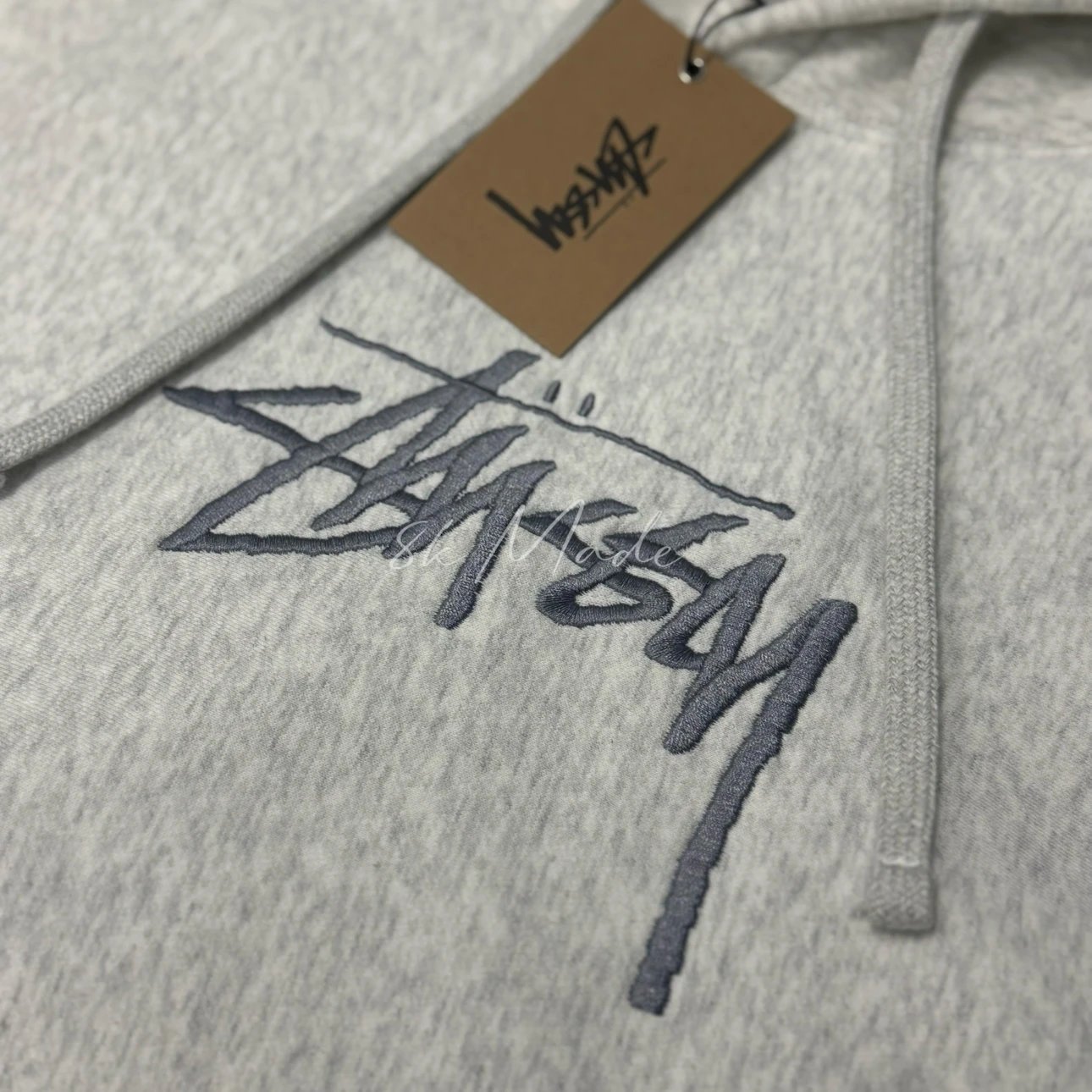 Stüssy Signature Script Hoodie Heather Gray Hoodie - 12