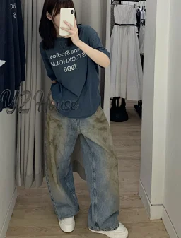 thumbnail for Produced by Bulbasaur Seeds Non-AC Independent Style 1996 Prussian Blue Linen Cotton Short Sleeve Tee 85 Cotton 15 Hemp Support Detection 85 Cotton 15 Linen Fabric Elliptical Machine Printing Horse Horse Wash and Wear