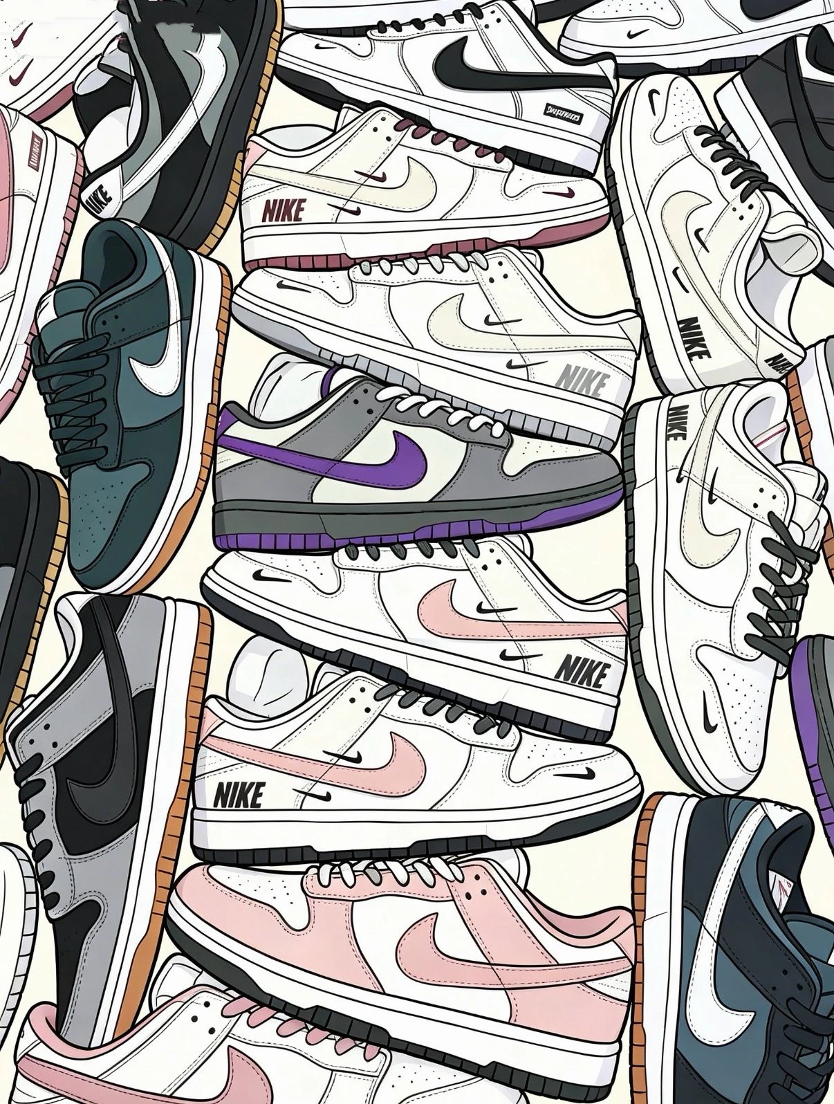 SB Dunk Collaboration Cowhide Casual Board Shoe