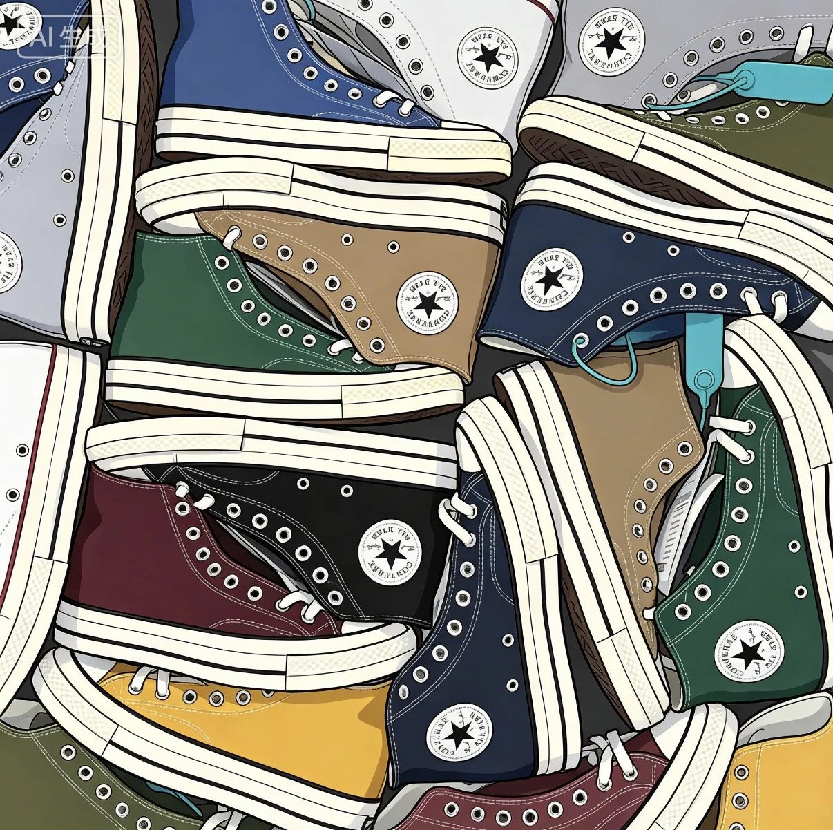 1970S High-Top Canvas Shoes