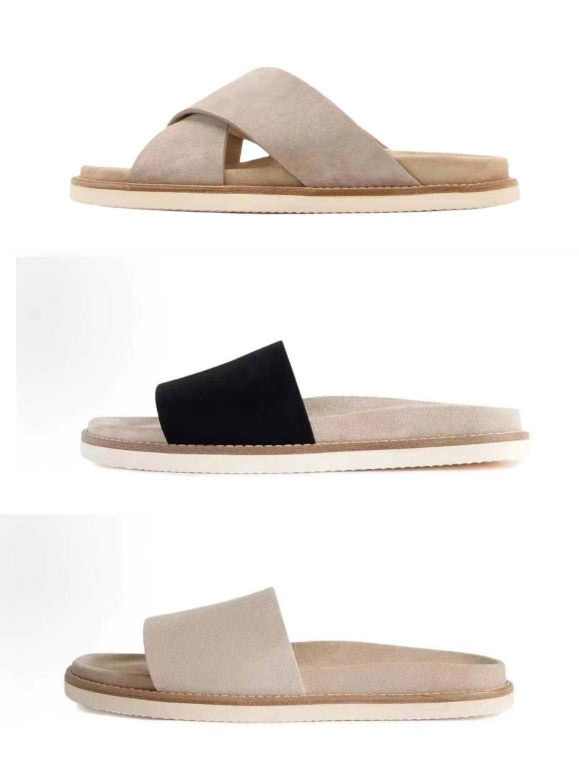 #A+Batch Brunello Cucinelli BC suede slippers beige