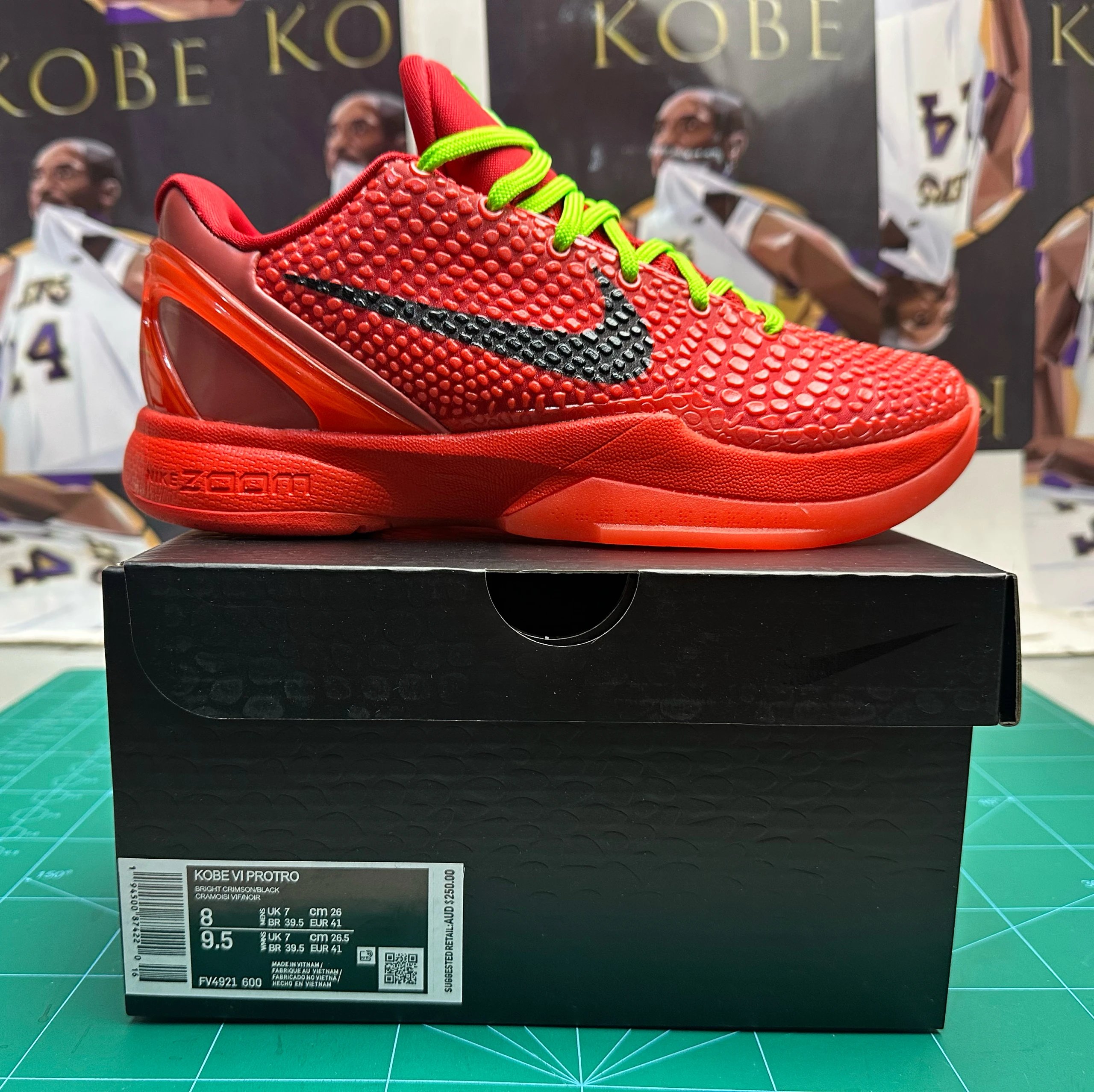 Kobe 6 Reverse Green Hornet Red