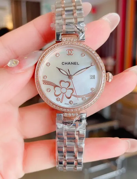 Omega Trésor Automatic Mother-of-Pearl Dial Diamond Bezel Women's Watch Watches - 16