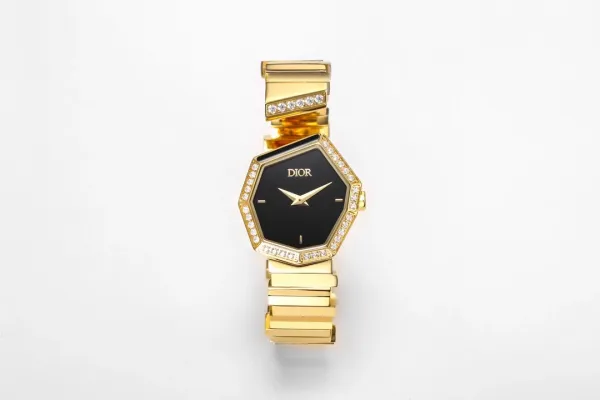 Dior La D de Dior Octagon Black Dial Diamond-Set Stainless Steel Watch Watches - 30